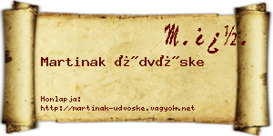 Martinak Üdvöske névjegykártya